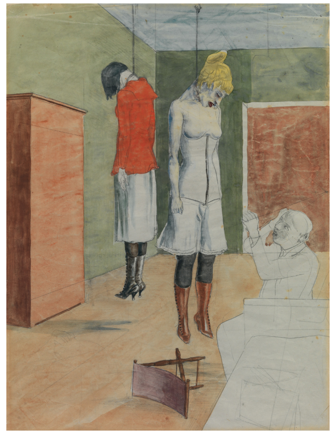 Rudolf Schlichter, “The Artist with Two Hanged Women”